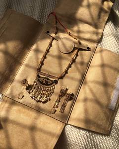 Du lịch thêu Vòng đeo tay đồ trang sức tổ chức cuộn bằng gỗ da Vòng hiển thị vali hộp phẳng Mặt Dây Chuyền Vòng cổ túi đồ trang sức - Product Image 2