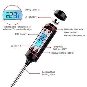 Termometer Memasak Makanan Tahan Air Akurat, Termometer Memasak Digital Cepat Membaca Daging untuk Memanggang Perokok BBQ Dapur <span class=keywords><strong>Th</strong></span> - Product Image 5