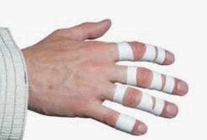 Stark klebendes atmungsaktives latex freies Baumwoll-Zinkoxid-Klebeband <span class=keywords><strong>Finger</strong></span> band 5m zum Klettern Judo Boxing Strapping Sports Protective - Product Image 4