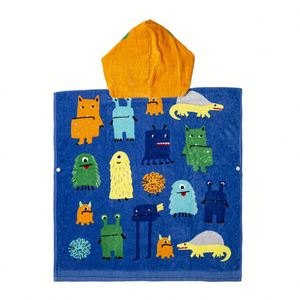 Serviette poncho carrée en coton doux, lavable, respirant, résistant à la transpiration, imprimée numériquement, avec logo personnalisé pour enfants - Product Image 2