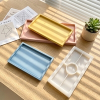 Moule en silicone rectangulaire pour dessous de verre, moule en résine DIY, tapis anti-chaleur, décoration intérieure, organisateur de rangement, artisanat