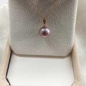 Collier pendentif en argent S925 avec perle de culture d'eau douce ronde de 10-11 mm, design simple et élégant de Daifei - Product Image 3