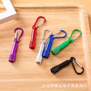 Mini lampe torche Columbia avec mousqueton, lumière LED blanche, alimentée par batterie 4,5 V, lampe torche de camping en plein air, porte-clés - Product Image 3
