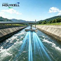Débitmètre radar Holykell RS485 Modbus, capteur de vitesse d'eau pour canaux ouverts et systèmes d'irrigation