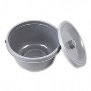 Cubo de Almacenamiento de Plástico con Tapa para Baño, Material PVC - Product Image 1