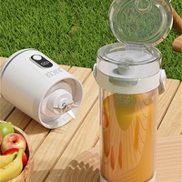 Bestseller Draadloze Draagbare Blender voor Thuisgebruik, Roestvrijstalen Messen, USB Oplaadbaar, 600ml Capaciteit, Laag Geluidsniveau, Modern Design, Dubbel
