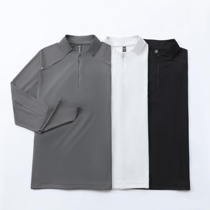 Otoño/invierno nueva Camiseta deportiva con media cremallera, camiseta informal para correr, entrenamiento, ropa deportiva, camisetas de manga larga para hombre - Product Image 4