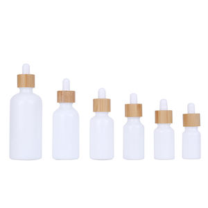 Botellas de Vidrio Boston Redondas con Gotero, Vacías, de Plástico, con Tapa de Madera o Bambú, de 5ml, 10ml, 15ml, 20ml, 30ml, 50ml y 100ml, para Aceites Esenciales - Product Image 2
