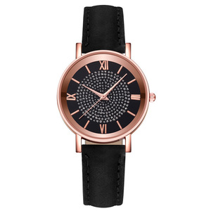 Cadran orné de strass pour une touche de brillance supplémentaire Mouvement à quartz pour une précision accrue Montre simple pour femmes - Product Image 5