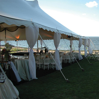 Grande tente de fête en plein air, cadre en aluminium, murs en verre et PVC, tente de camping, auvent de mariage, tente de réception pour 100 à 500 personnes