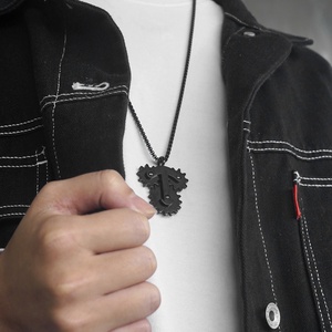 จี้ฮิปฮอปสุดเท่ห์ ดีไซน์เก๋ สไตล์สตีมพังก์  ทำจากสแตนเลส  สร้อยคอจี้แฟชั่นสั่งทำได้ - Product Image 1