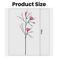 Bunga Magnolia Buatan Baru Tahun 2026, Panjang 98cm, Warna Pink Putih, untuk Dekorasi Ruang Tamu, Rumah, dan Pernikahan