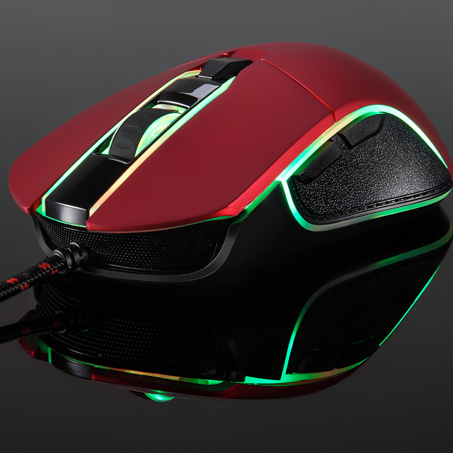 USB Wired Programmable Gaming Mouse 6400DPI Adjustable Backlight 8 Custom Button Mechanical V30 Gaming Mice for Pro Gamer/LOL