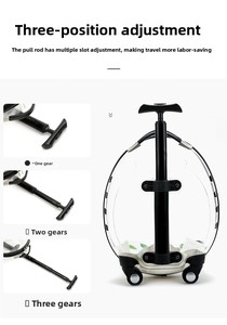 Lớn Sang Trọng Dây Kéo Đóng Cửa Vật Nuôi Tàu Sân Bay Rắn Mô Hình Trong Suốt Nhựa Con Chó Mèo Bánh Xe Đẩy Động Vật Nhỏ Ngoài Trời Vật Nuôi - Product Image 6