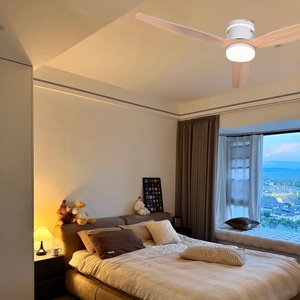 ใบพัดควบคุมด้วยรีโมทไม้ทันสมัยพัดลมติดเพดานในร่มตัวเครื่องควบคุมระยะไกล - Product Image 2