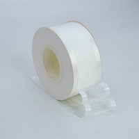 Vente en gros de mousseline de soie blanche et ruban d'organza à bords satinés garniture métallique fourniture d'usine emballage cadeau de mariage motif de logo personnalisable