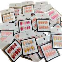 Vente en gros de faux ongles en acrylique préconçus à couverture complète, certifiés CE, motifs Stiletto et carrés, application sur les doigts, logo personnalisé