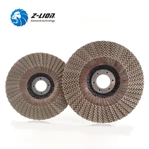 Z-LION 1 buah 4 "5" Berlian Gerinda roda dilapisi Flap Disc granit marmer beton abrasif bantalan untuk sudut penggiling amplas