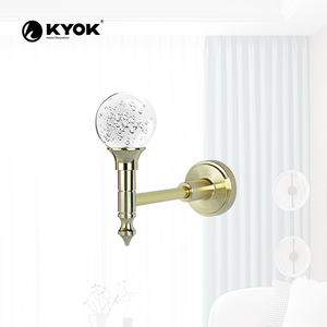 KYOK fabbrica diretta semplice di cristallo gancio da parete elegante tenda accessori <span class=keywords><strong>all</strong></span>'ingrosso pali per tenda - Product Image 5