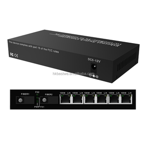 Convertidor de Medios a Precio de Mayorista, 2F6E, de Fibra a Ethernet, 2xSC, 6xRJ45 Puertos, 10/100 Base-Tx a 100Base-FX, Switch de Fibra Ethernet - Product Image 1