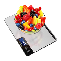 Vente en gros de plate-forme de balance de cuisine numérique en acier inoxydable Balance de régime à affichage LCD Balance de poids électronique pour batterie alimentaire