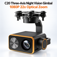 Caméra aérienne à trois axes SKYDROID C20 avec stabilisateur, zoom optique 23x, 1080P, pour systèmes de drones H16 H30