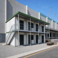 Maison préfabriquée modulaire détachable, conteneur portable pour logement de travailleurs sur chantier, dortoir en acier galvanisé de 20 pieds