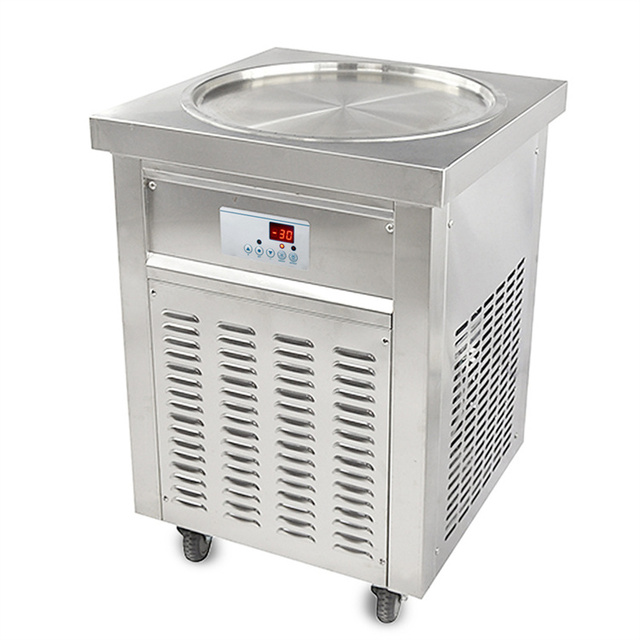 For New ETL Certified Rolled Ice Cream Machine with Milk & Fruit Options Cold Stone Marble Slab Design Easy to Operate