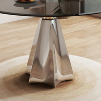 Luxe nordique moderne Salontafel Couchtisch Coffes haut de gamme ensemble de Table canapé Table basse ronde en verre