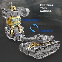 Mainan Robot Transformasi Tank Simulasi Mecha Kreatif Anak-Anak, Giroskop Ujung Jari, Penghilang Stres dan Pelepas Tekanan
