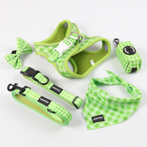 Pet ürünleri özel ad neopren yeşil <span class=keywords><strong>Pretty</strong></span> adım hiçbir tasma ile küçük köpek örgü koşum çekin - Product Image 2