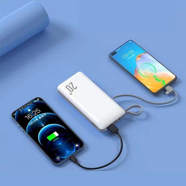 Top Selling 10000mah High Capacity Double Usb Fast Charging Powerbank with Cables and LED Lights for Mobile Phone Powerbank
