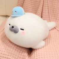 Peluche Famille Phoque Transfrontalier, Poupée en Peluche, Pendentif, Coussin, Cadeau d'Anniversaire pour Enfants, 14 ans et plus