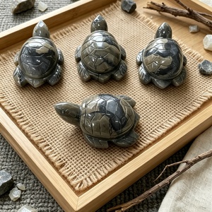 Wholesale Natural Crystal Crafts Polished Fluorescent Agate Tortoise <strong>Sea</strong> Turtle for Spiritual Healing Stone Home Decor - Product Image 3