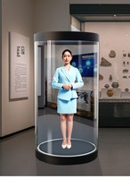 Vitrine holographique humaine numérique interactive 3D AI Holobox pour les expositions de musée Écran tactile Utilisation éducative en intérieur OEM