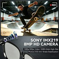 Lentes Inteligentes M02C - Grabación de Video de Alta Definición con Doble Lente de 8MP, Reducción de Ruido, Llamadas de Voz, Lentes Inteligentes