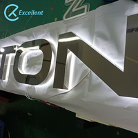 Letrero Acrílico de Negocios 3D, Letrero de Oficina Comercial, Letras Iluminadas Retroiluminadas, Letrero con Logo Led, Decoración de Pared