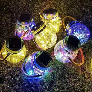 Lámpara Solar LED de Cristal con Diseño de Frasco de Vidrio, Decoración Creativa para Jardín, Patio, Botella de los Deseos, Luz Nocturna - Product Image 6