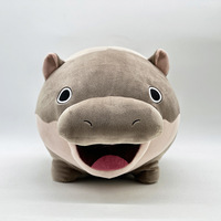 Vente transfrontalière en liquidation : Peluche Moo Deng Hippopotame Thaï Kachu, jouet en peluche super doux avec rembourrage en coton PP, 31-50 cm, anti-stress