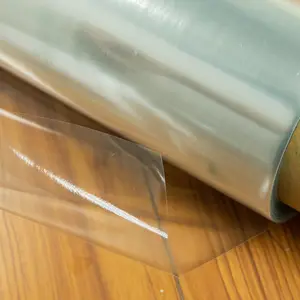 Película de PVC transparente, normal, transparente, no pegajosa con polvo