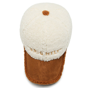 Casquettes d'hiver pour hommes, chapeau avec logo brodé, fausse fourrure personnalisée, peluche moelleuse, laine personnalisée, casquette de baseball - Product Image 4