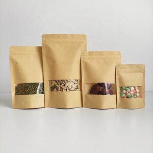 Bolsa <span class=keywords><strong>de</strong></span> <span class=keywords><strong>papel</strong></span> <span class=keywords><strong>Kraft</strong></span> <span class=keywords><strong>con</strong></span> <span class=keywords><strong>ventana</strong></span> transparente <span class=keywords><strong>de</strong></span> color marrón reciclable <span class=keywords><strong>de</strong></span> tamaño pequeño <span class=keywords><strong>de</strong></span> 9x14cm <span class=keywords><strong>con</strong></span> cremallera para embalaje <span class=keywords><strong>de</strong></span> alimentos - Product Image 4