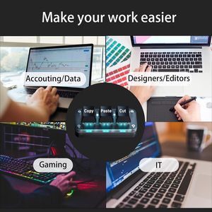 Teclado Compacto con Funciones <span class=keywords><strong>de</strong></span> Copiar, Pegar y Cortar Personalizables, Diseño Intercambiable en Caliente, Teclado <span class=keywords><strong>de</strong></span> Acceso Rápido <span class=keywords><strong>de</strong></span> 3 Teclas para Trabajo <span class=keywords><strong>de</strong></span> Oficina y Juegos <span class=keywords><strong>de</strong></span> Ritmo - Product Image 5