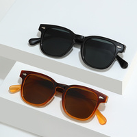DL LUNETTES 2024 Rétro Lunettes Monture Ronde Lunettes Riz Ongles Classique Lunettes Gradient Brun Mode Lunettes De Soleil Personnalisées
