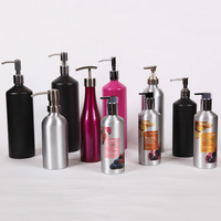 Prix de gros OEM Logo personnalisé jetable bouteille à pompe cosmétique en métal pour les soins de la peau 250/500/750 ml 1kg flacon pulvérisateur en aluminium de couleur