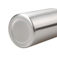 Bouteille d'Eau Isolée Simple Paroi en Acier Inoxydable Seaygift Alibaba, Nouvelle, avec Logo Personnalisé, Couvercle Bambou, 500/750/1000ml