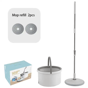 Set Mop Rotante a 360° con Secchio Autopulente in Microfibra, Mani Libere, con Separazione Acqua Pulita e Sporca - Product Image 6