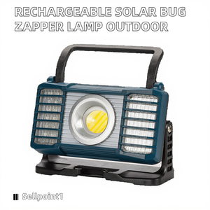 E-SMARTER Zanzariera Solare Ricaricabile Anti-Zanzare con <span class=keywords><strong>Luce</strong></span> LED, Impermeabile IP65, Portatile per Campeggio Esterno e Controllo Insetti - Product Image 2