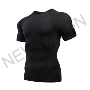 Camiseta Deportiva de Manga Corta de Secado Rápido para Hombre con Logotipo Personalizado, Traje de Compresión de Secado Rápido - Product Image 4