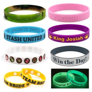 Pulsera de Silicona con Logotipo Personalizado al por Mayor, Brazalete de Goma Ecológico para Eventos Deportivos - Product Image 1
